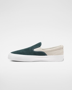 Converse One Star CC Pro Suede Férfi Slip On Bézs/Zöld/Fehér | RKNIUFL-HU